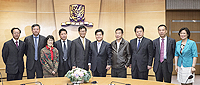 Visit of the delegation from Yunnan:CUHK welcomes the delegation led by Mr. Li Jiheng (5th from right), Governor of Yunnan Province